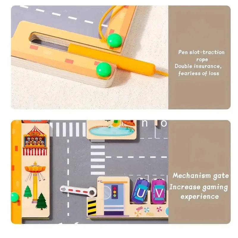 Magnetic Alphabet Maze — Montessori Skills Toy, natural styling