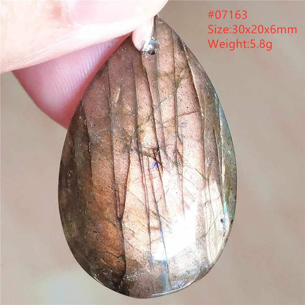 Labradorite Teardrop Pendant — A Soothing Blue Gemstone, soft texture detail