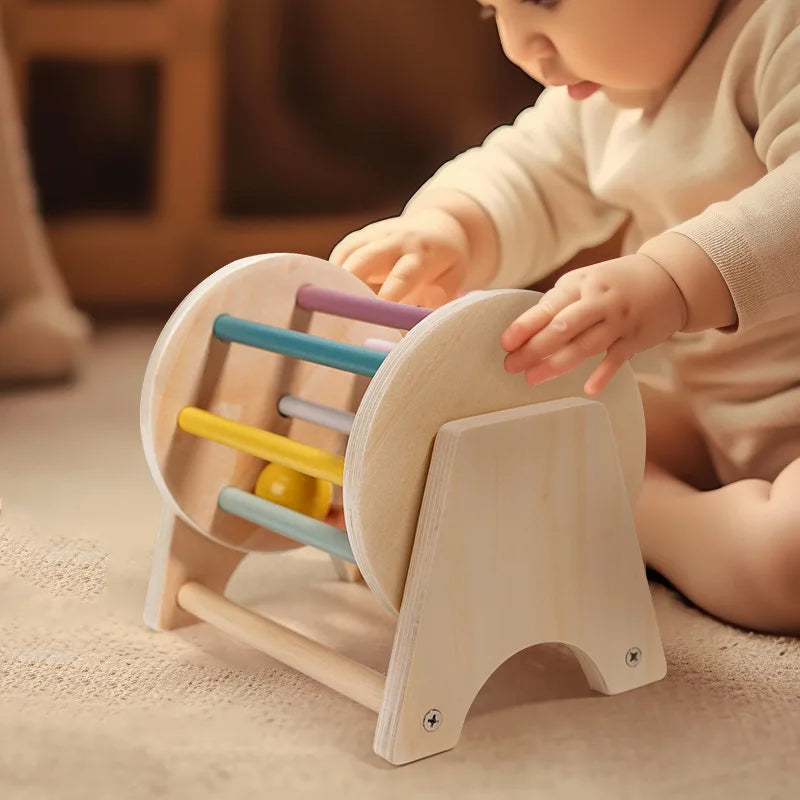 Montessori Rolling Ball Drum — Early Learning & Sensory Play, close-up detail