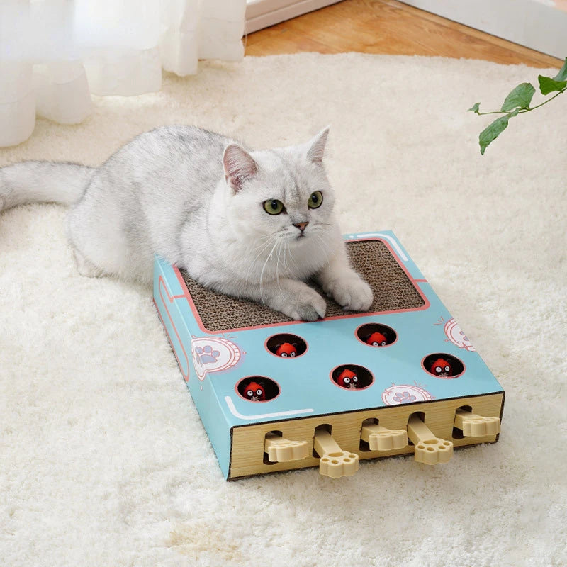 Cat Whack-a-Mole Scratcher — Engaging Playtime, close-up detail