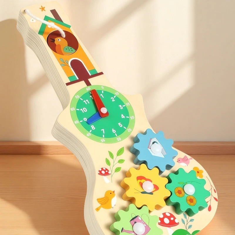 Montessori Wooden Clock — Early Learning Play, alternate angle
