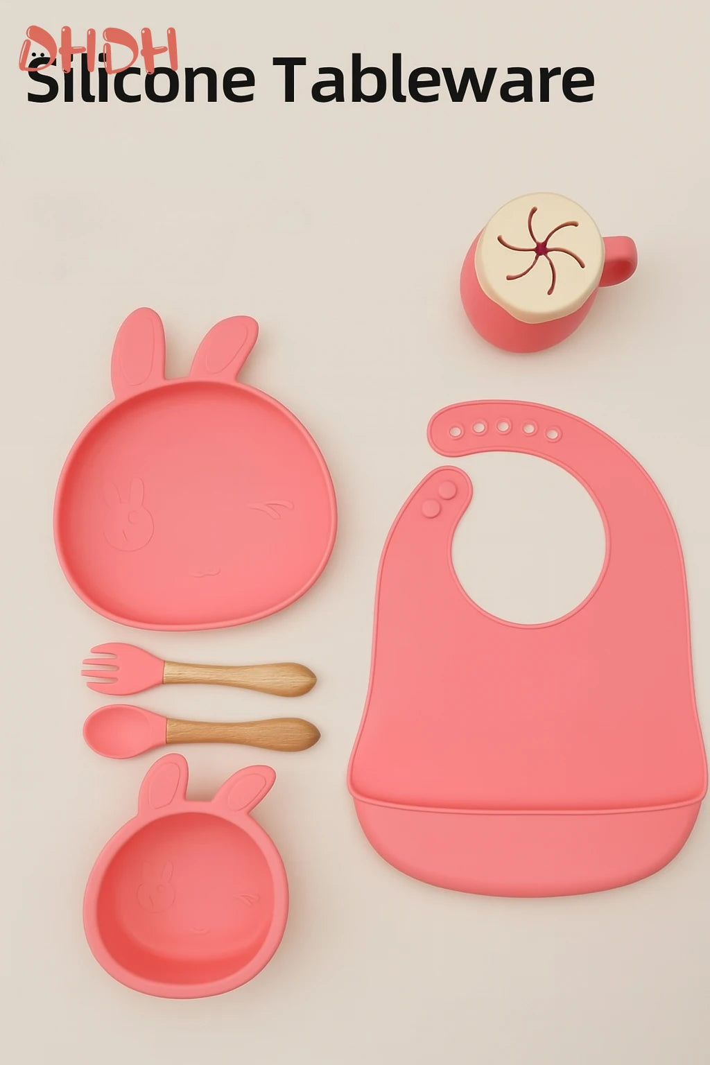 Silicone Baby Feeding Set — Gentle Weaning Essentials, close-up detail