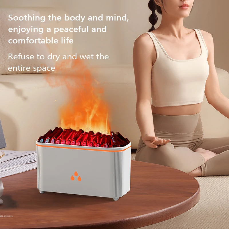 Flame Essential Oil Diffuser — Gentle Ambiance, natural styling