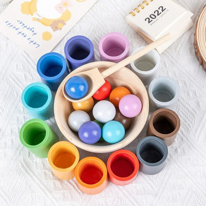 Montessori Color Matching Game — Wooden Play for Ages 3+