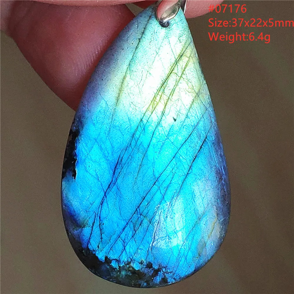 Labradorite Teardrop Pendant — A Soothing Blue Gemstone, ambient mood shot