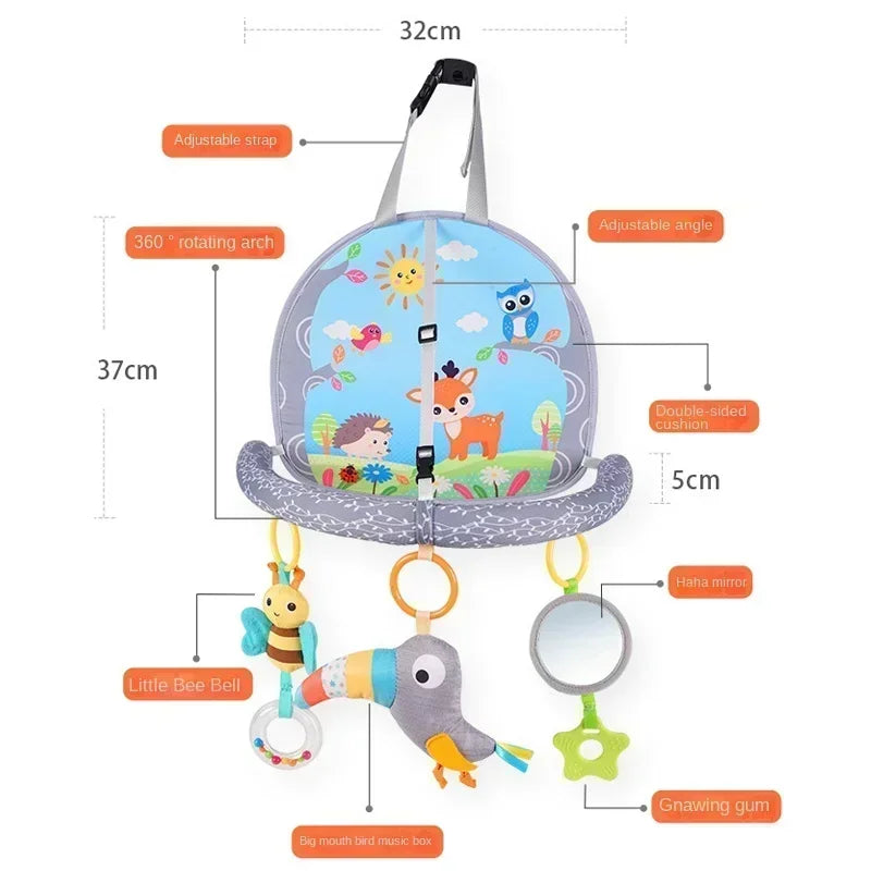 Baby Hanging Activity Toy — Gentle Sensory Play, side view