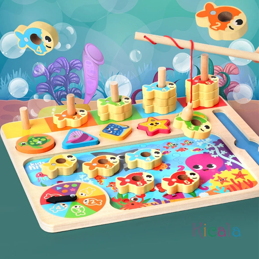 Montessori Wooden Activity Board — Early Learning Fun, close-up detail