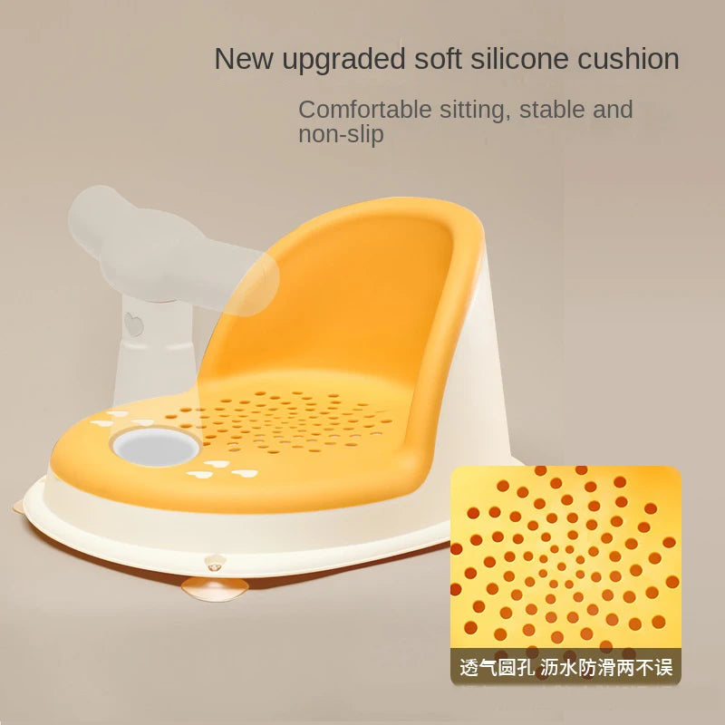 Baby Bath Seat — Soft Silicone Comfort