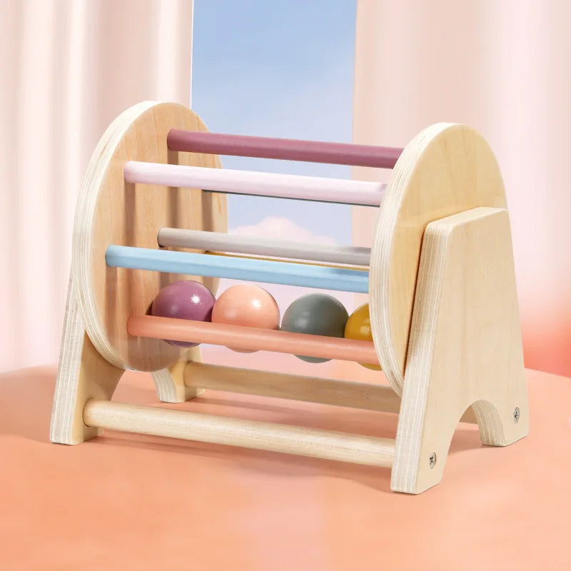 Montessori Rolling Ball Drum — Early Learning & Sensory Play, soft texture detail
