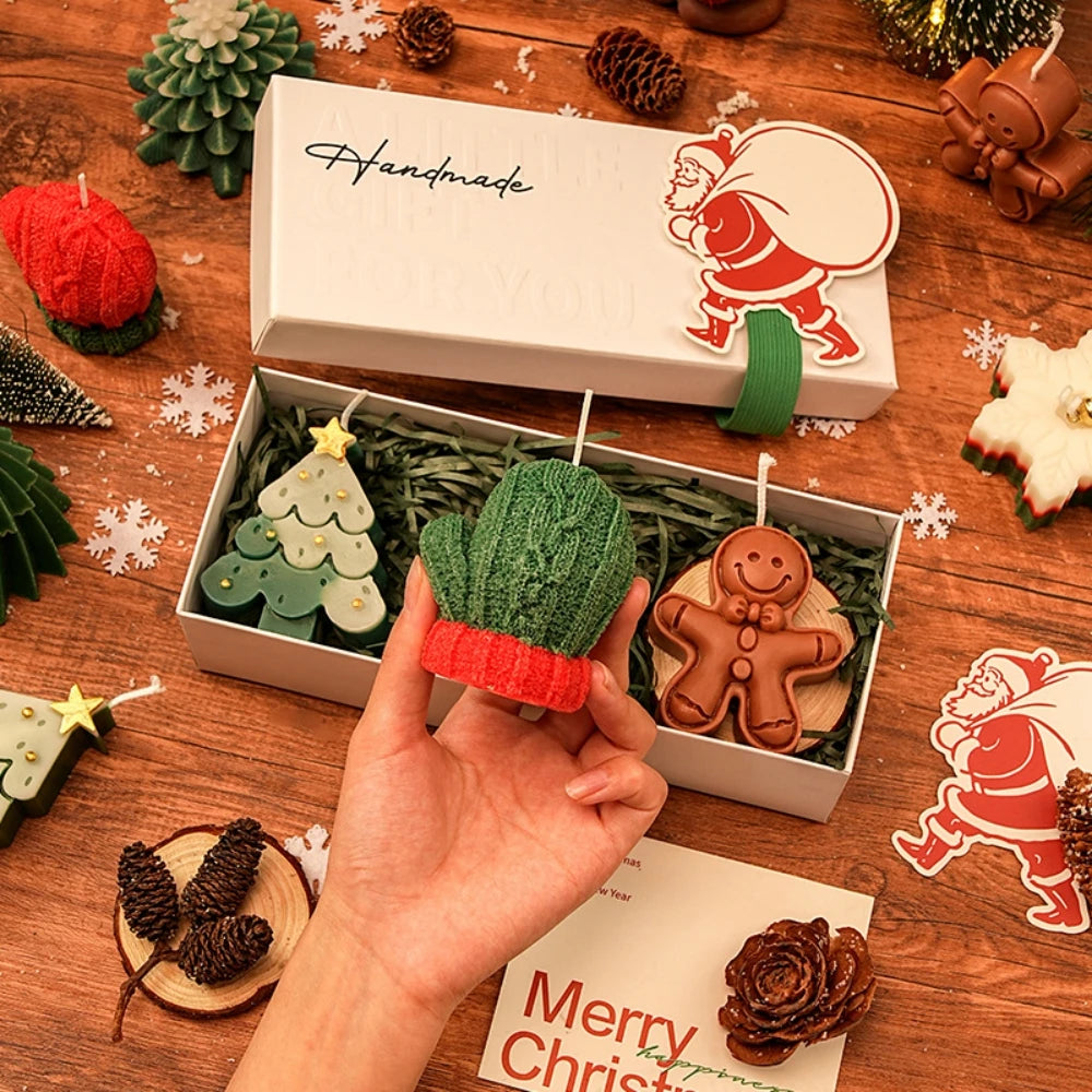 Christmas Candle Gift Set — Aromatic Holiday Decor, side view