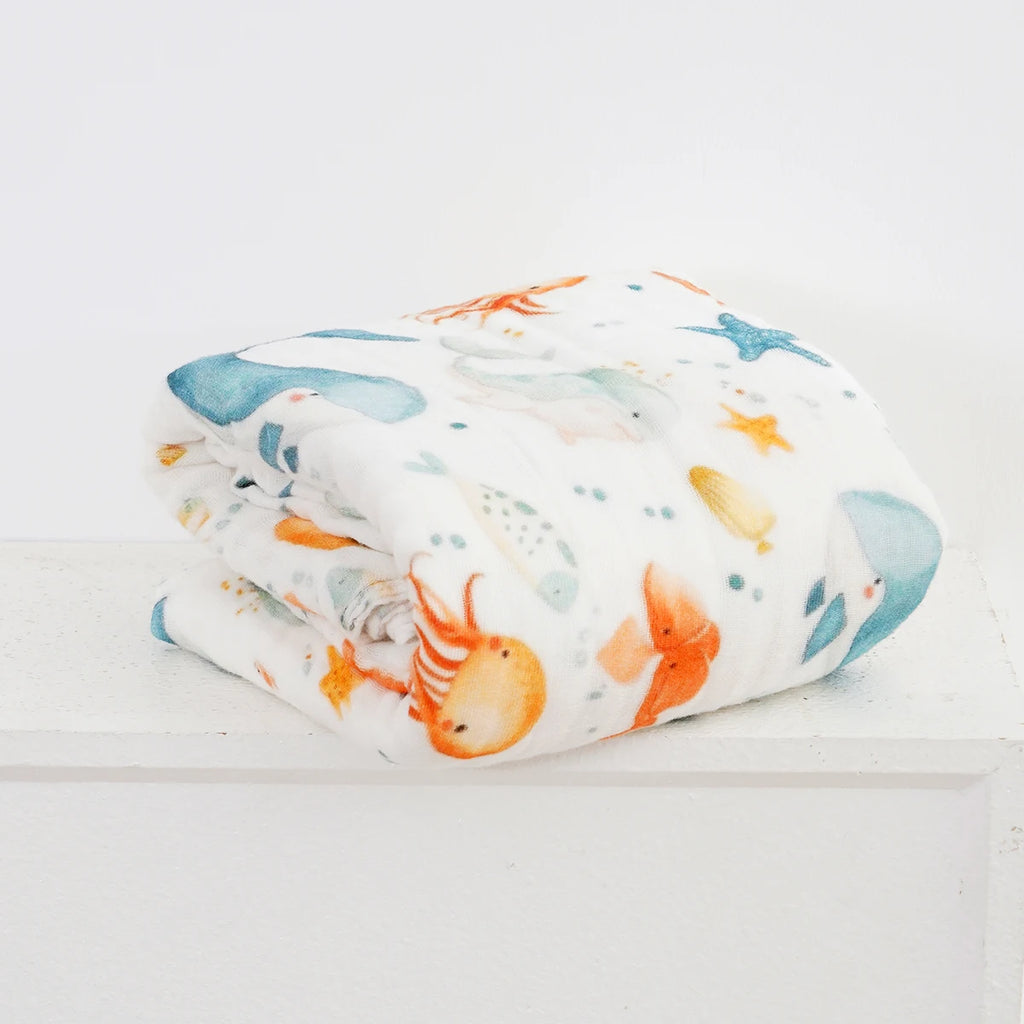 Baby Muslin Swaddle — 6-Layer Cotton Bubble Gauze, gift-ready presentation