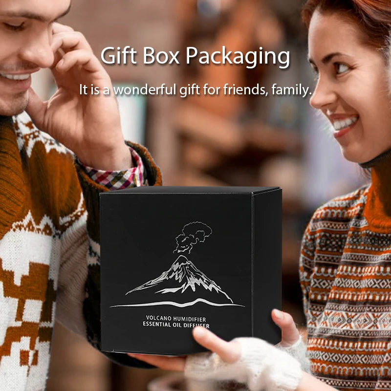 Volcanic Aroma Diffuser — Colorful Flame Humidifier 130ml, lifestyle setting