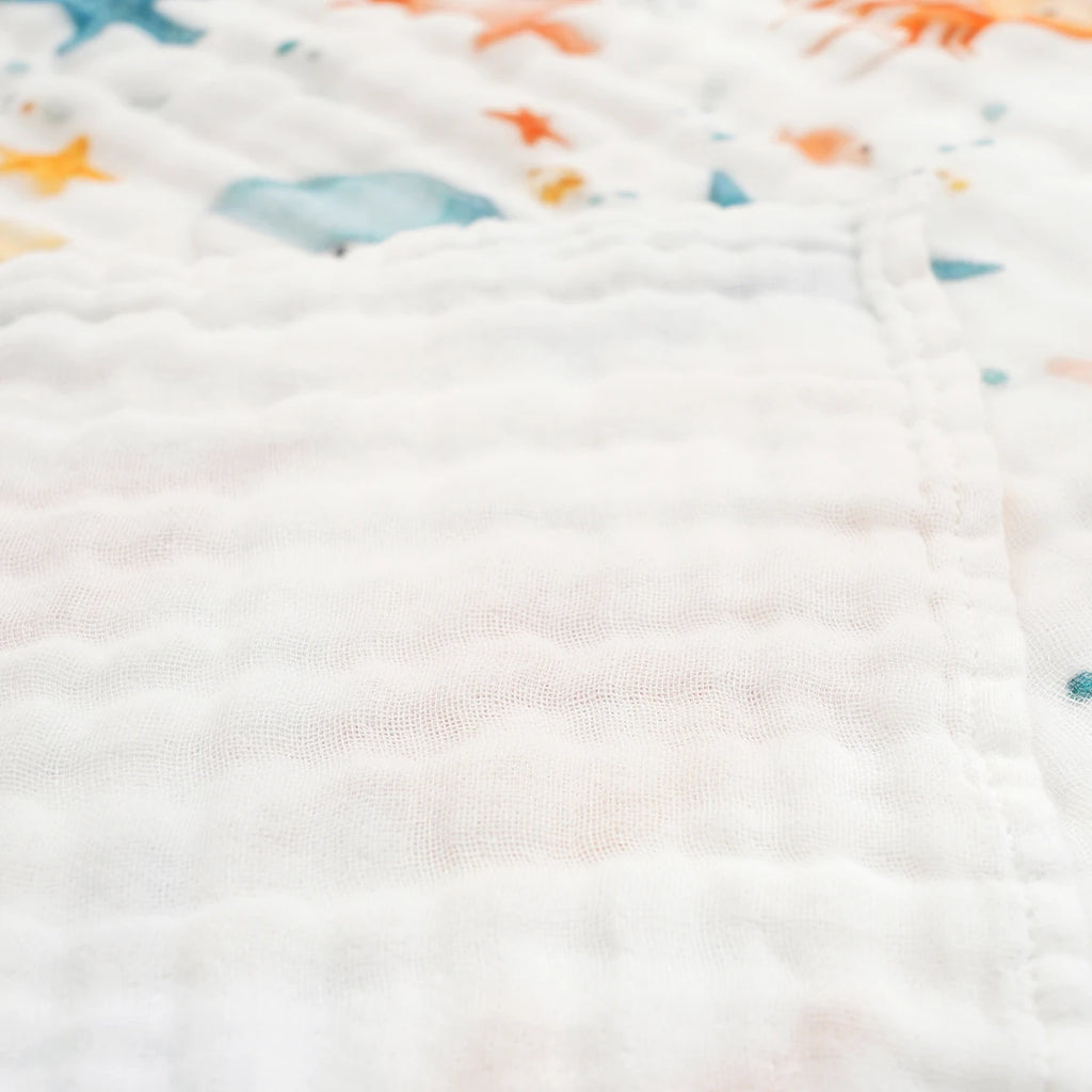 Baby Muslin Swaddle — 6-Layer Cotton Bubble Gauze, lifestyle setting