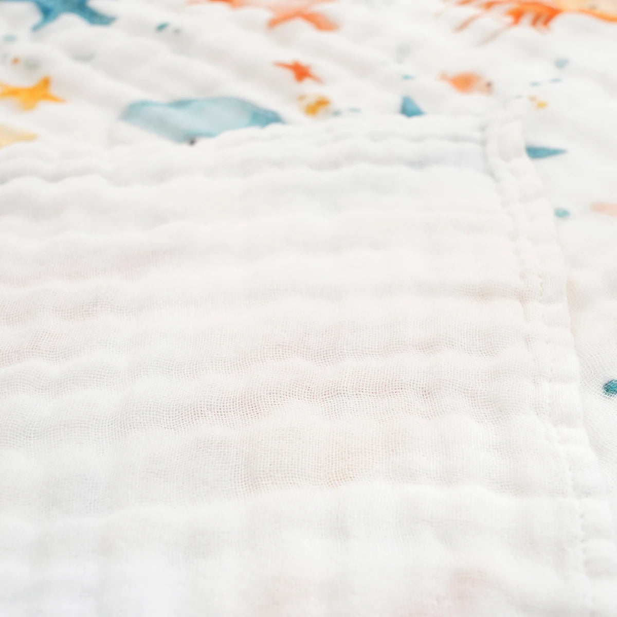Baby Muslin Swaddle — 6-Layer Cotton Bubble Gauze, lifestyle setting