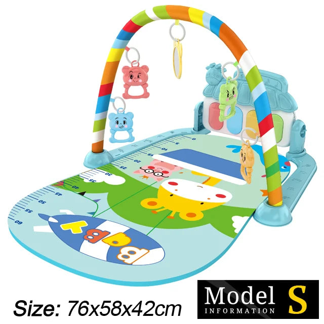 Baby Activity Gym — Musical Piano Play Mat, natural finish
