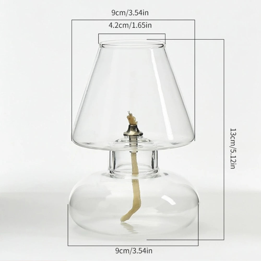 Glass Oil Lamp — Gentle Home Ambiance, alternate angle