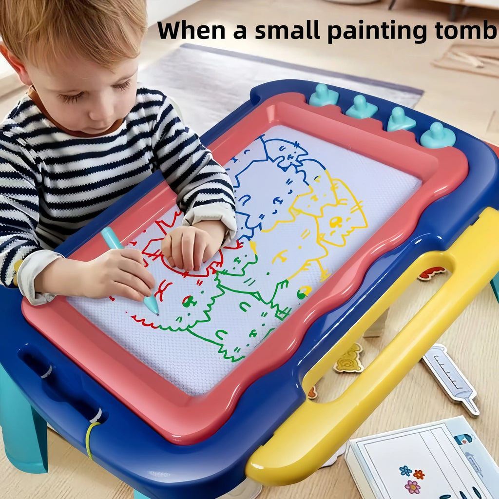 Large Kids' Magnetic Drawing Board — Colorful Erasable Fun