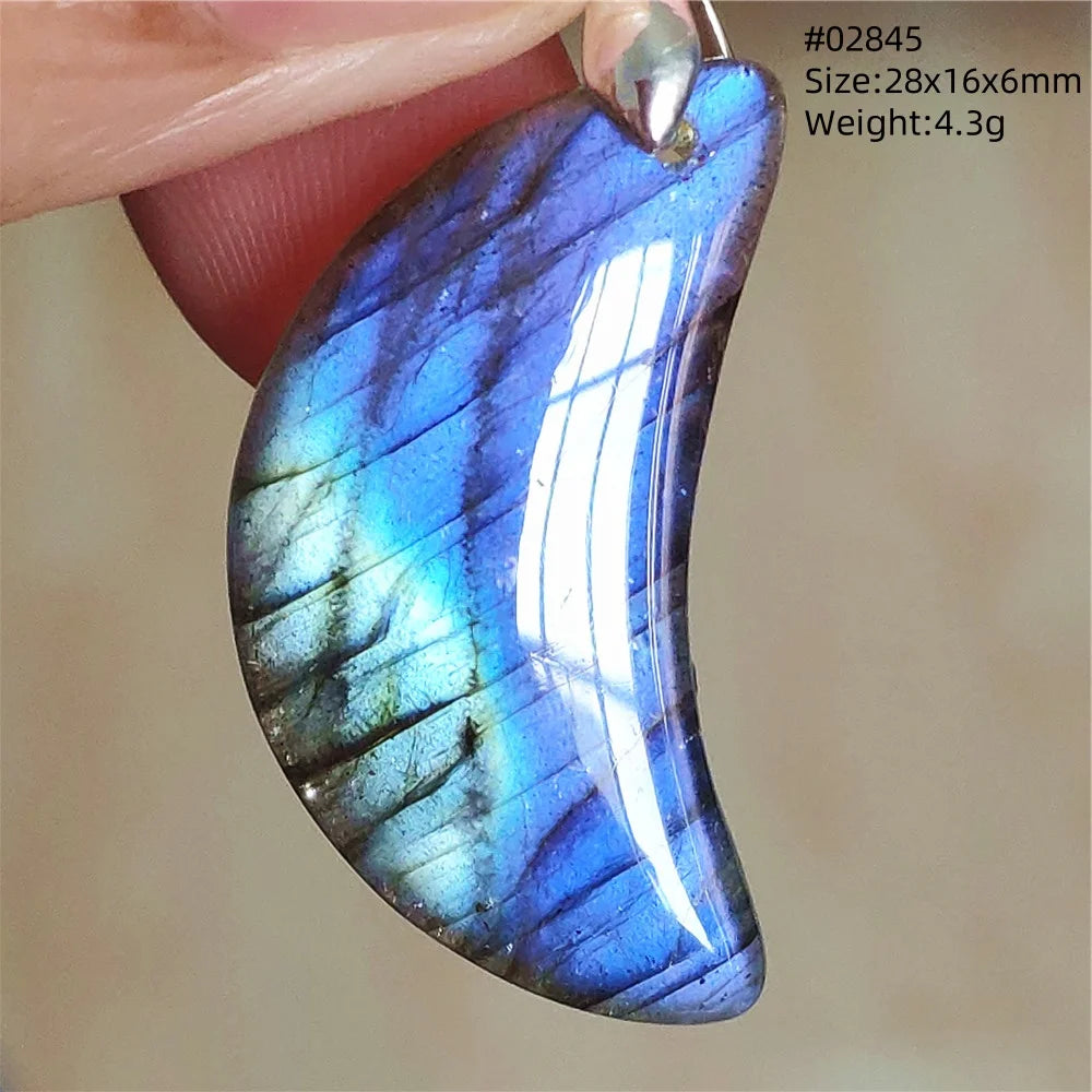 Labradorite Teardrop Pendant — A Soothing Blue Gemstone, natural finish