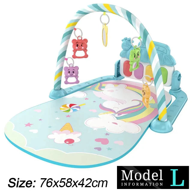 Baby Activity Gym — Musical Piano Play Mat, side view