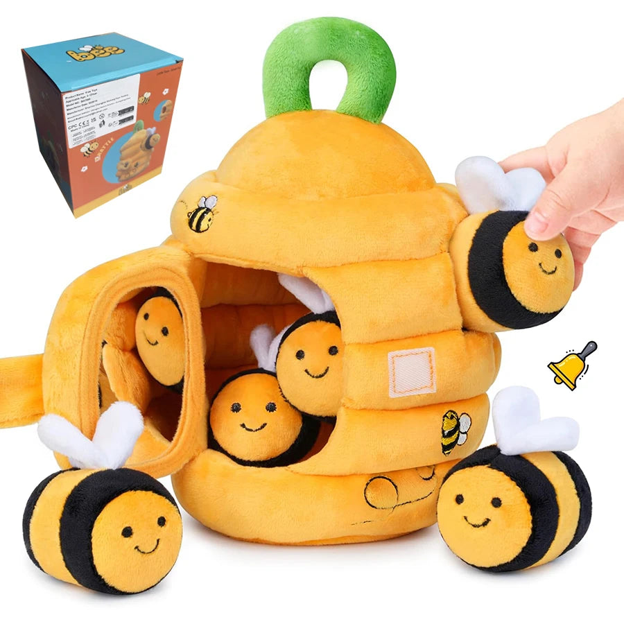 Montessori Farm Sensory Toy — Soft Stuffed Animals & Barn, curated presentation