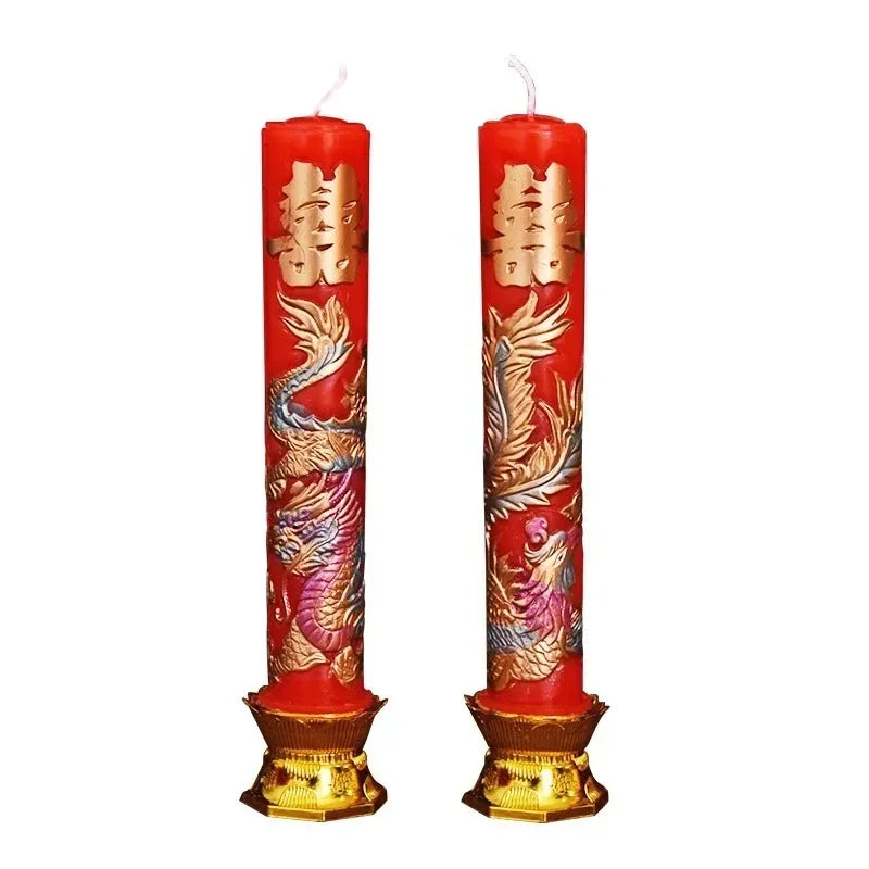 Wedding Candles — Dragon & Phoenix Unity Decor, natural styling
