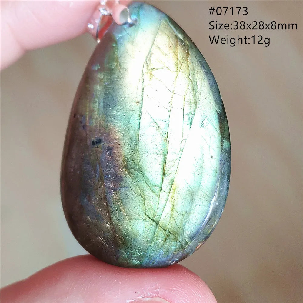 Labradorite Teardrop Pendant — A Soothing Blue Gemstone, ambient mood shot