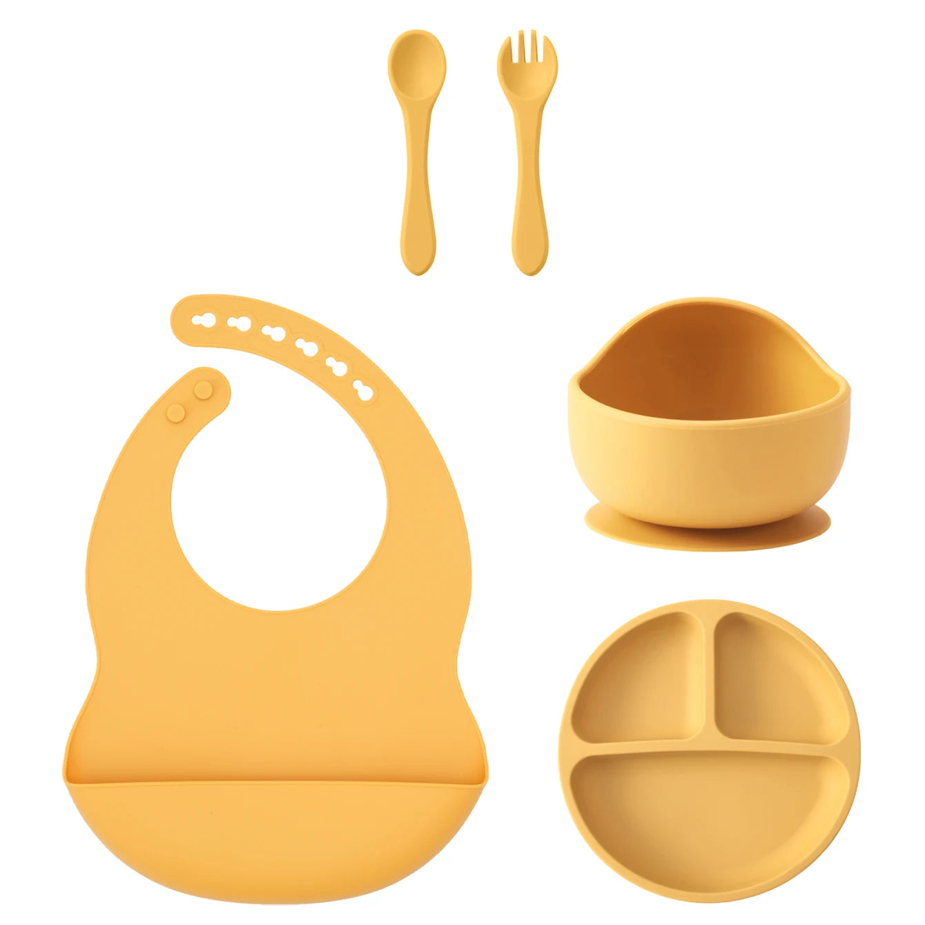 Silicone Baby Feeding Set 5PCS — Gentle Mealtime Essentials, curated presentation