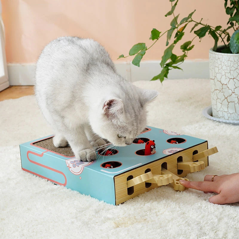 Cat Whack-a-Mole Scratcher — Engaging Playtime, alternate angle