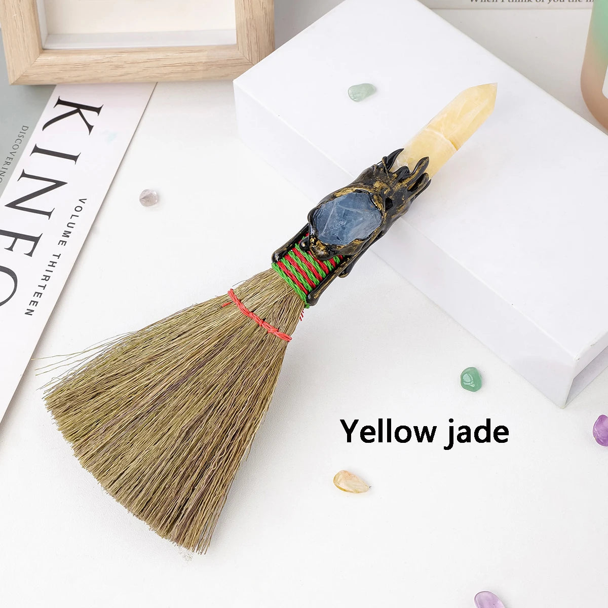 Crystal Altar Broom — Sacred Space Decor, thoughtful detail