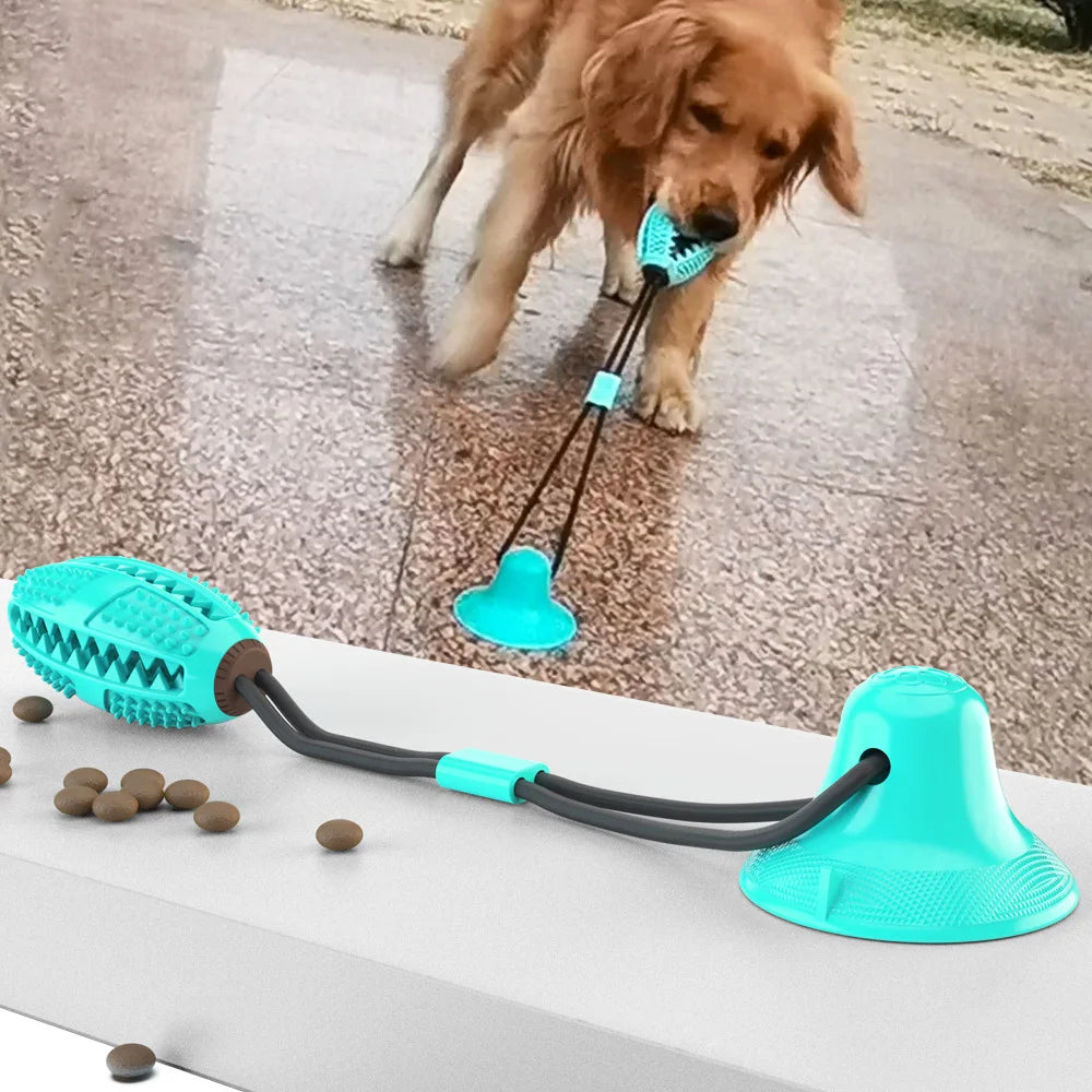 Suction Cup Pull Dog Toy — Dental Cleaning, natural styling