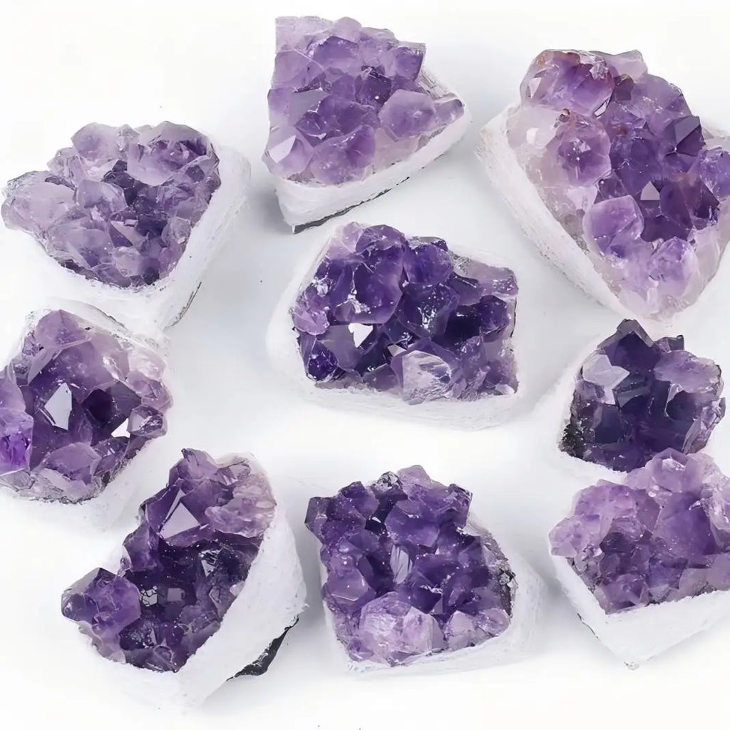 Amethyst Cluster Set — Elegant Home Decor, premium quality view