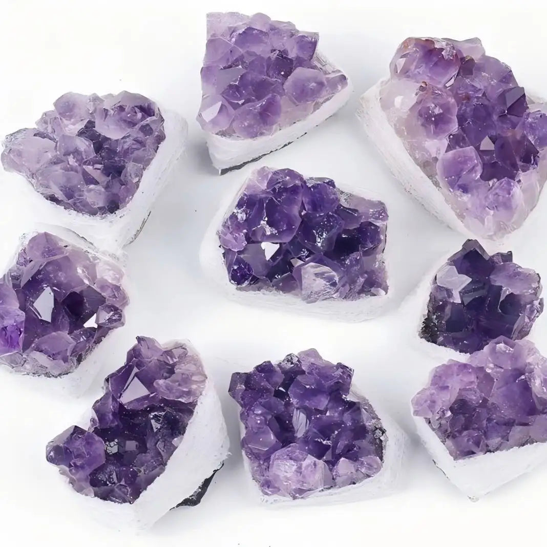 Amethyst Cluster Set — Elegant Home Decor, premium quality view