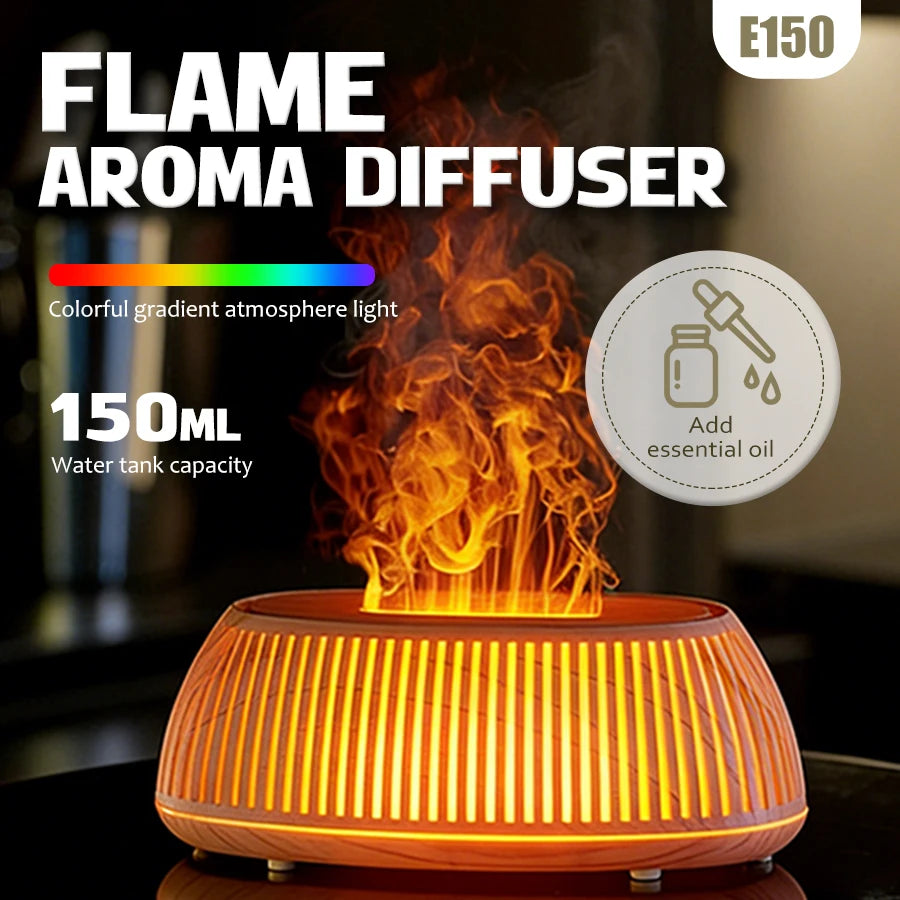 Flame Aroma Diffuser — Soothing Mist & Glow