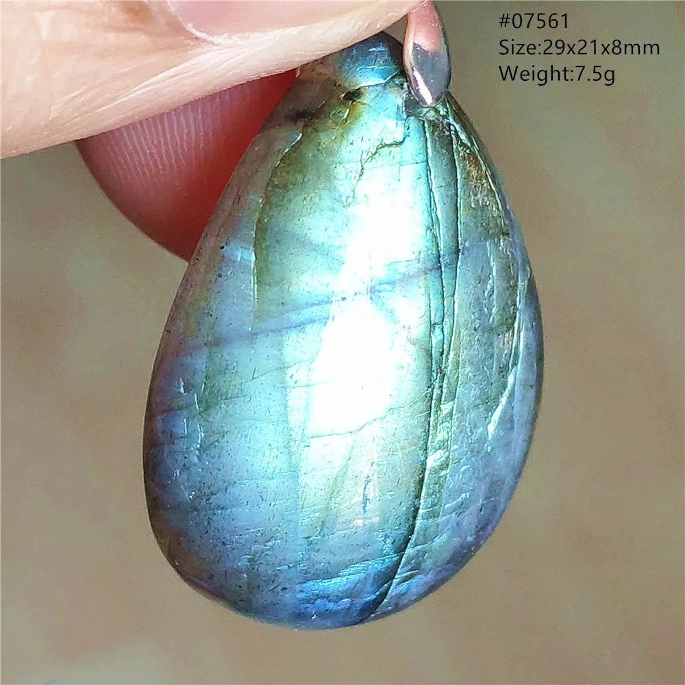 Labradorite Teardrop Pendant — A Soothing Blue Gemstone, elegant display