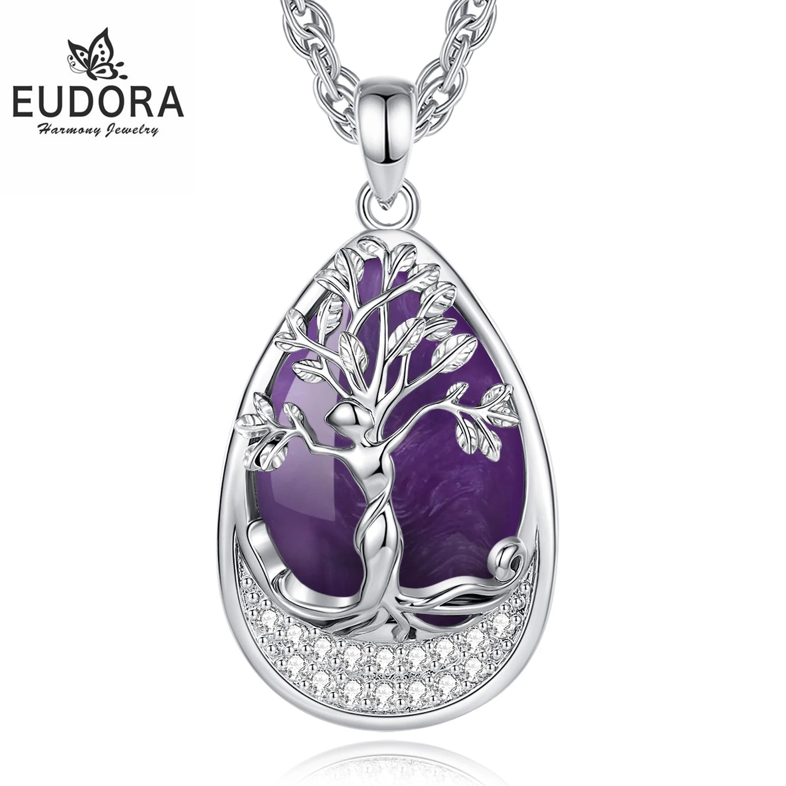 Tree of Life Amethyst Necklace — Nurturing Spirit