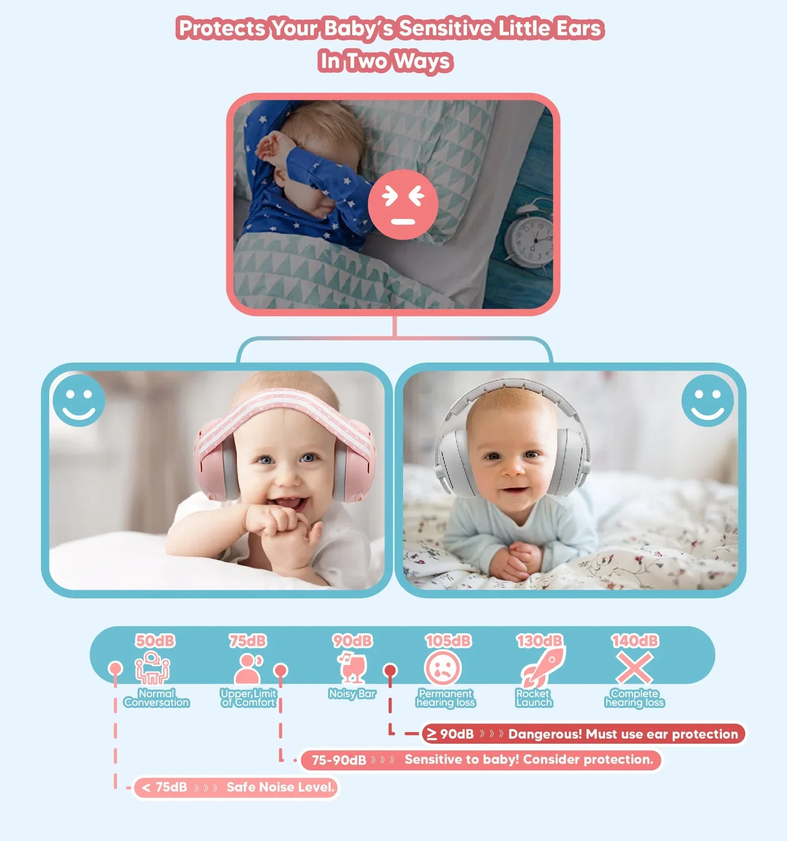 2-in-1 Baby Earmuffs — Peaceful Sound Protection, alternate angle