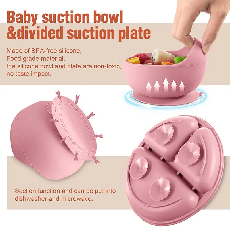 Silicone Baby Feeding Set — Gentle Weaning Essentials, natural styling