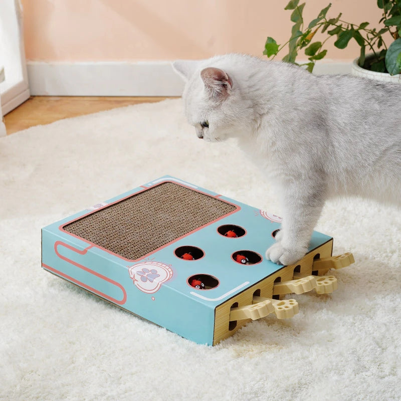 Cat Whack-a-Mole Scratcher — Engaging Playtime, natural styling