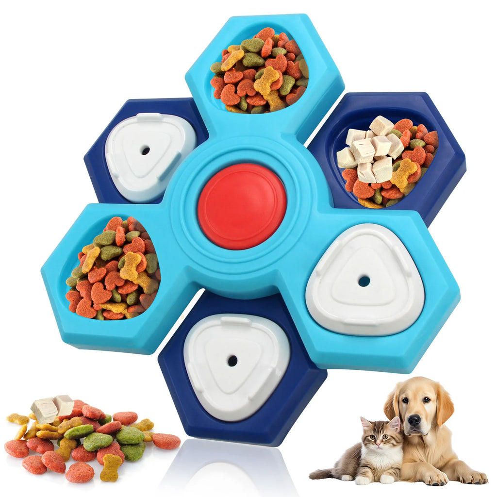 Interactive Dog Puzzle — 4-Layer Spinning Feeder, lifestyle setting