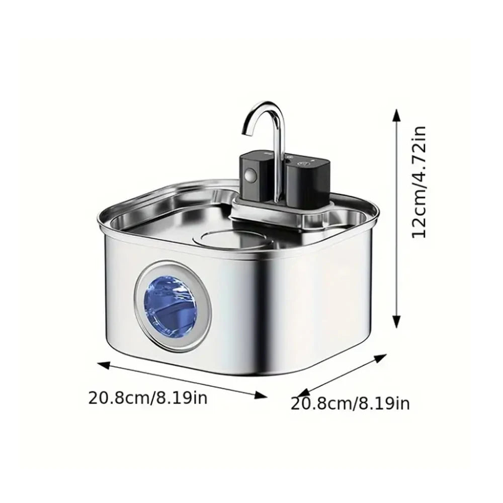 Pet Water Fountain — Wireless Sensor, Stainless Steel 3L, lifestyle setting