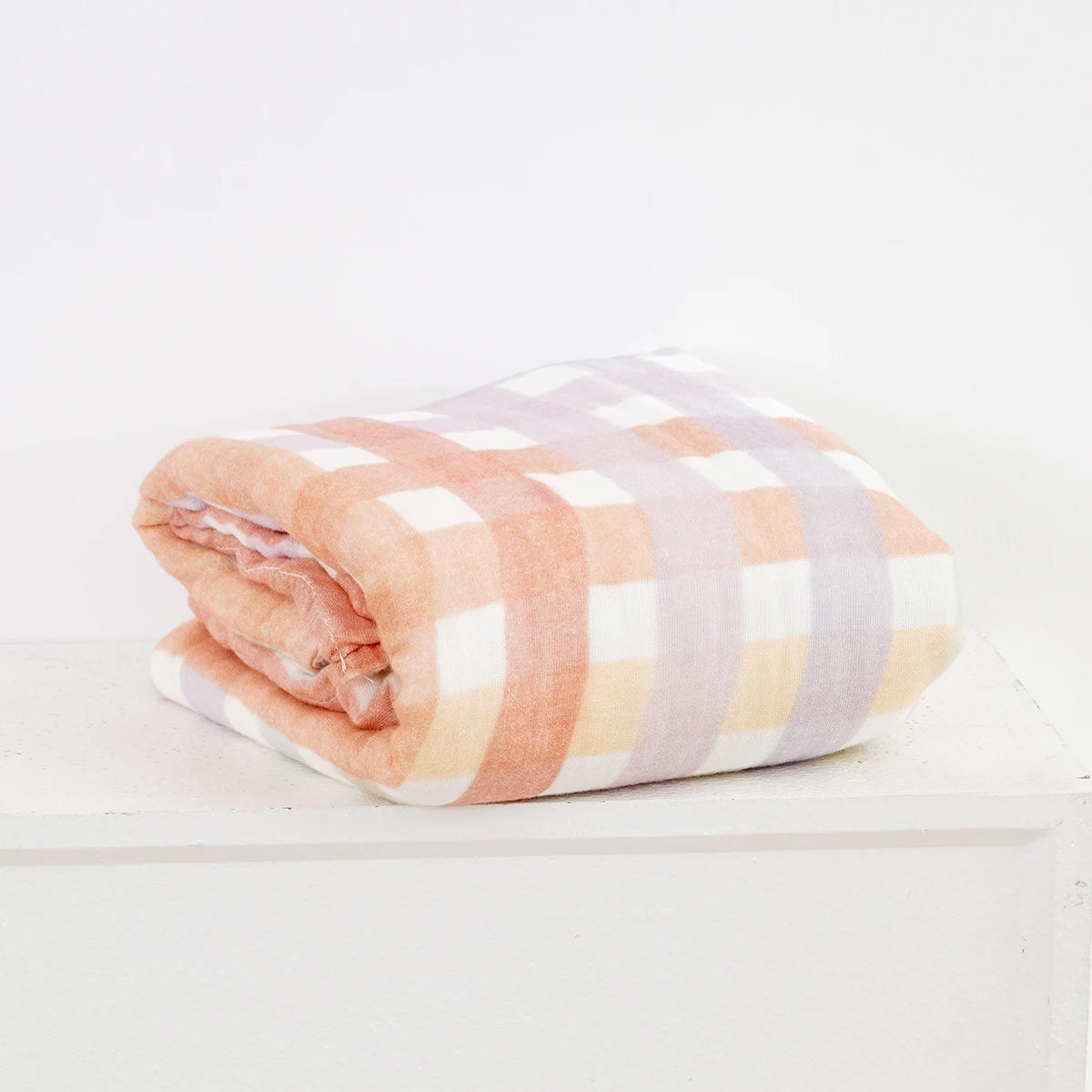 Baby Muslin Swaddle — 6-Layer Cotton Bubble Gauze, side view