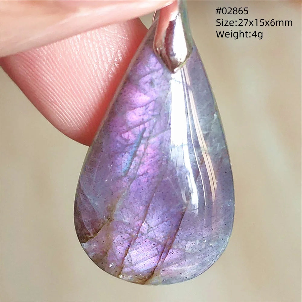 Labradorite Teardrop Pendant — A Soothing Blue Gemstone, handcrafted finish
