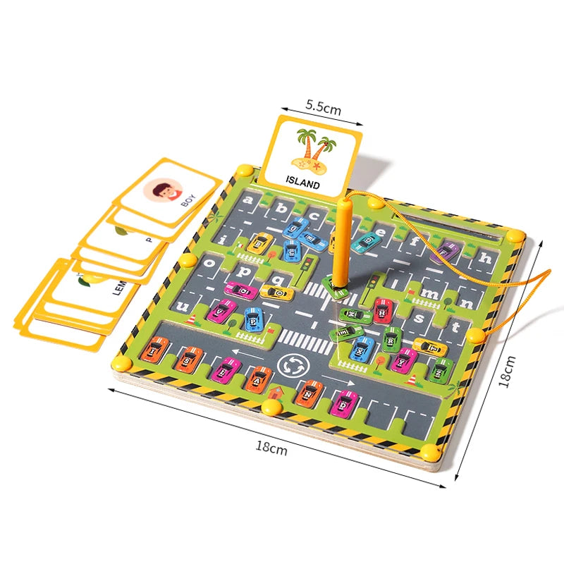 Magnetic Color Maze — Montessori Learning Toy, soft texture detail
