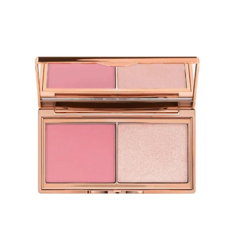 Luxury Makeup Set — Blush & Highlight Duo, side view