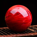 Red Nephrite Quartz Sphere — Wellness & Healing Decor, premium quality view