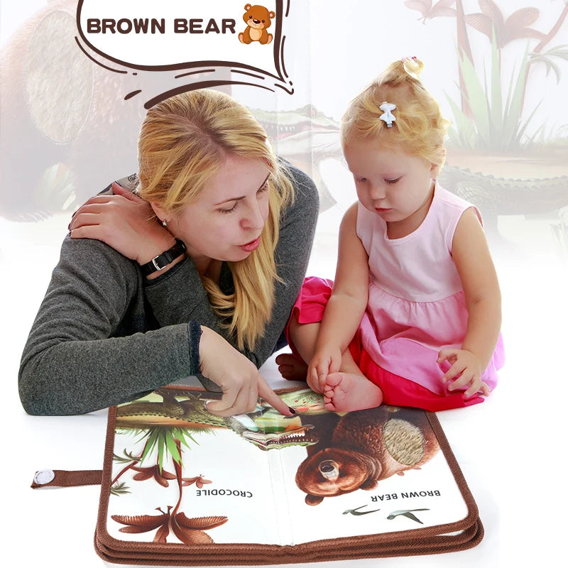Toddler Sensory Cloth Book — For Early Animal Learning, premium quality view