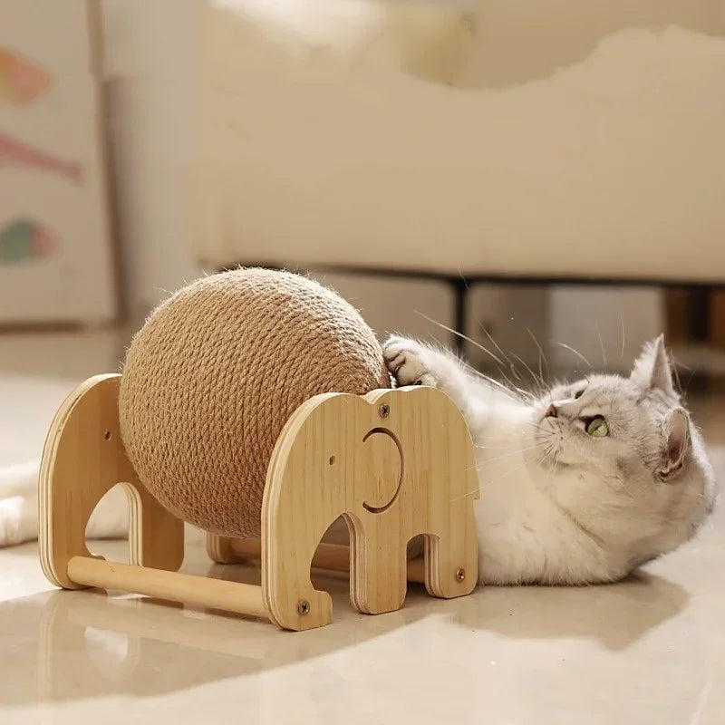Sisal Cat Scratcher Ball — Gentle Claw Care