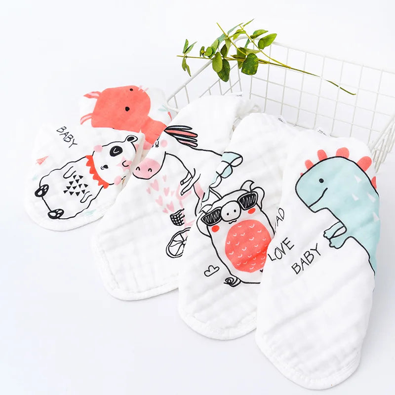 Baby Muslin Squares 5-Piece — Gentle Absorbent Cloths, alternate angle