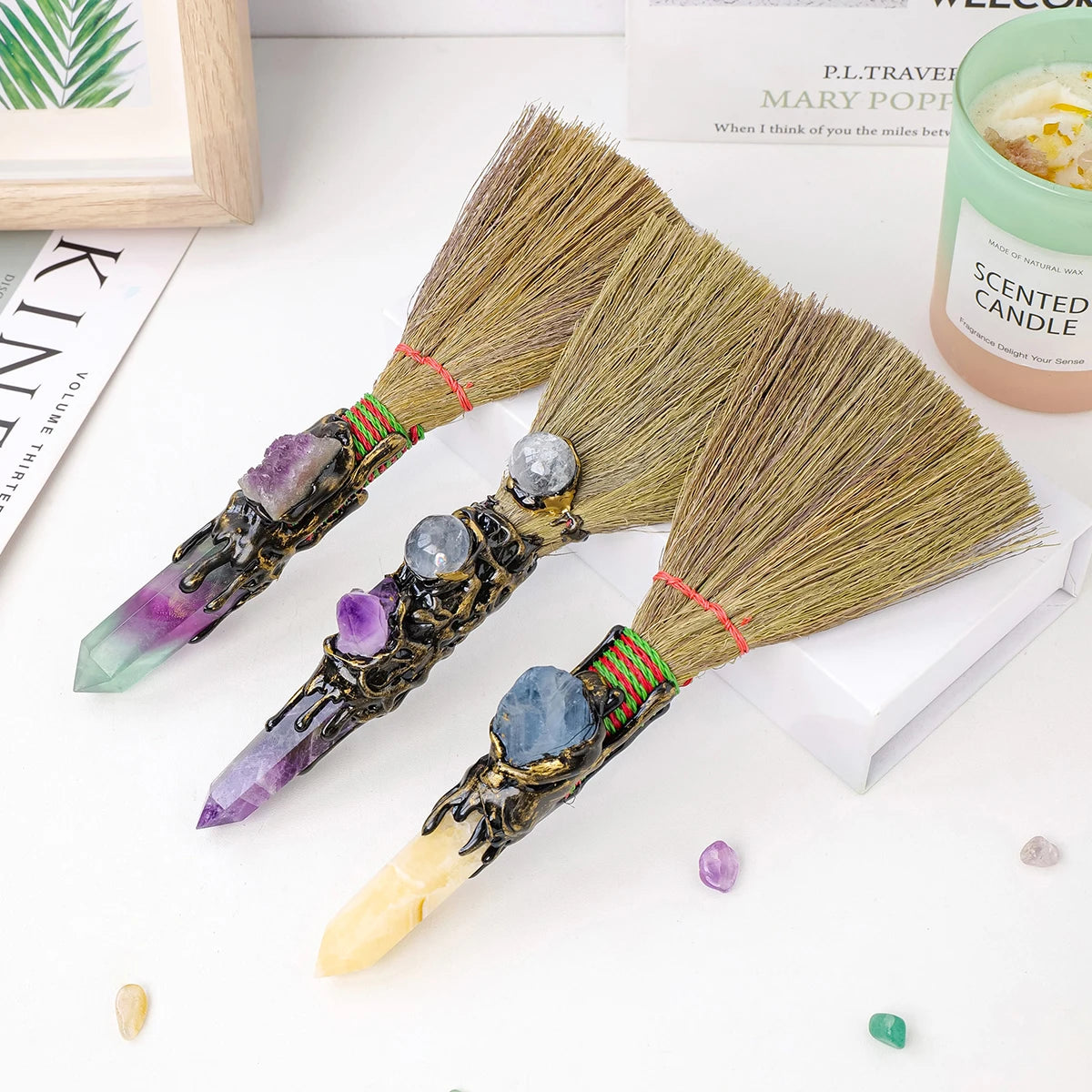 Crystal Altar Broom — Sacred Space Decor, premium quality view