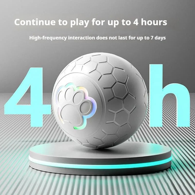 Interactive Pet Ball — Colorful Lights & Movement, natural styling